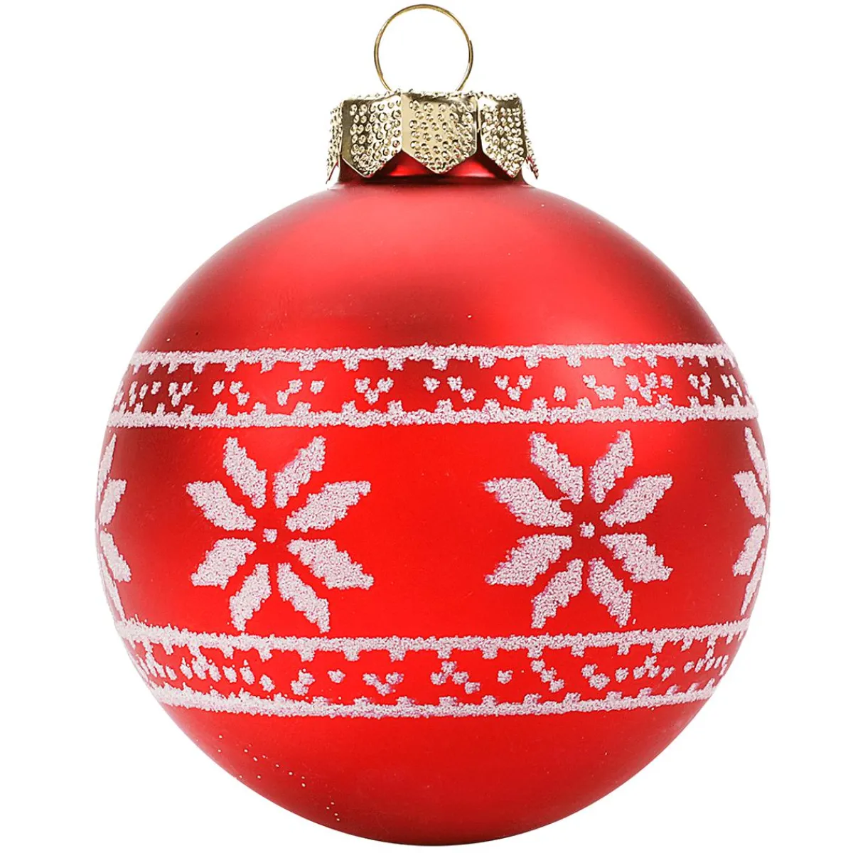 Discount DecoWoerner Glas-Weihnachtskugel "Nordic" 8 Cm, 12 Stück mehrfarbig