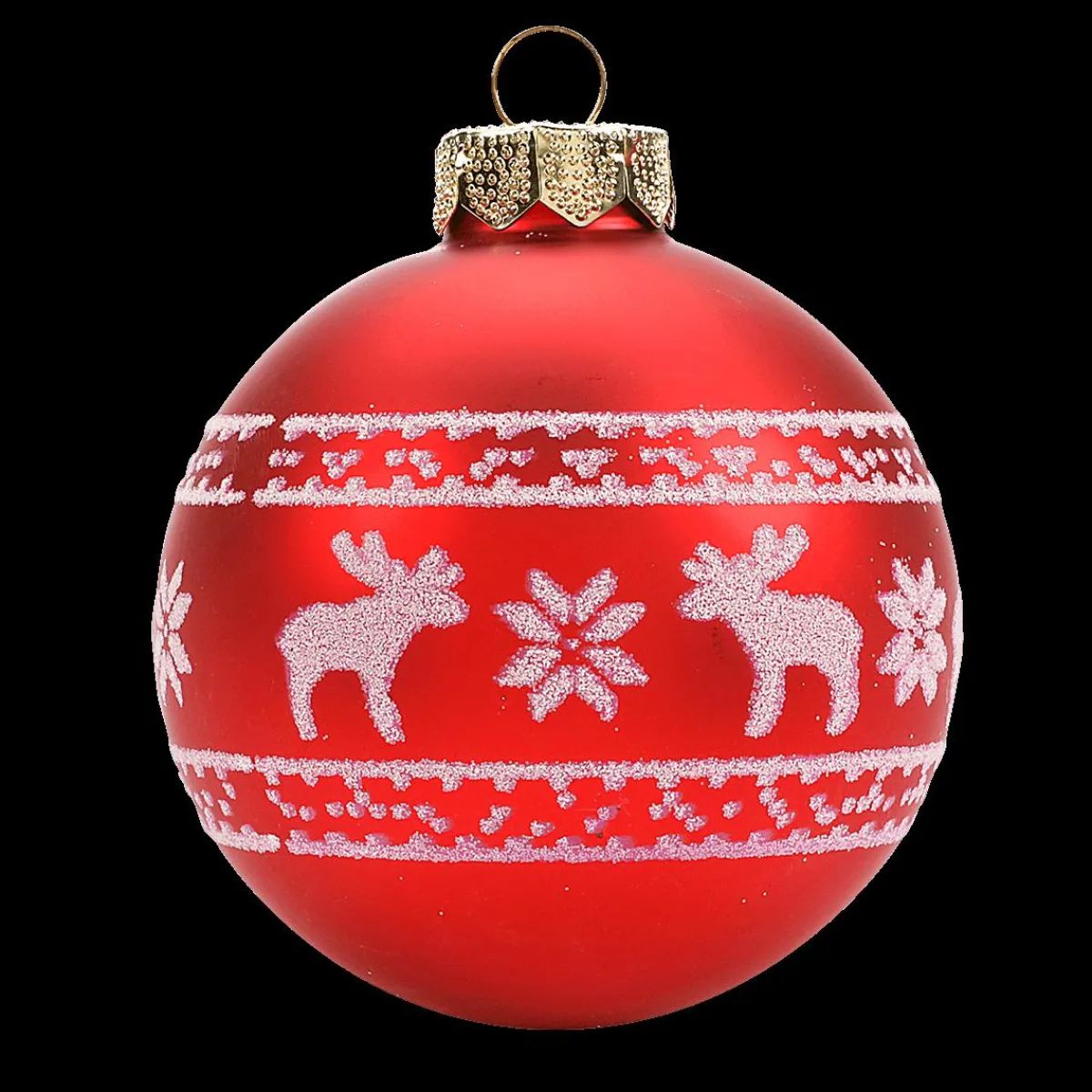 Discount DecoWoerner Glas-Weihnachtskugel "Nordic" 8 Cm, 12 Stück mehrfarbig
