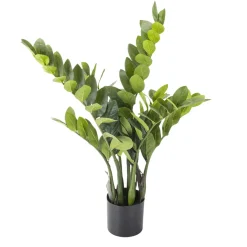 New DecoWoerner Glücksfeder Zamioculcas Kunstpflanze Im Topf 70 Cm grün