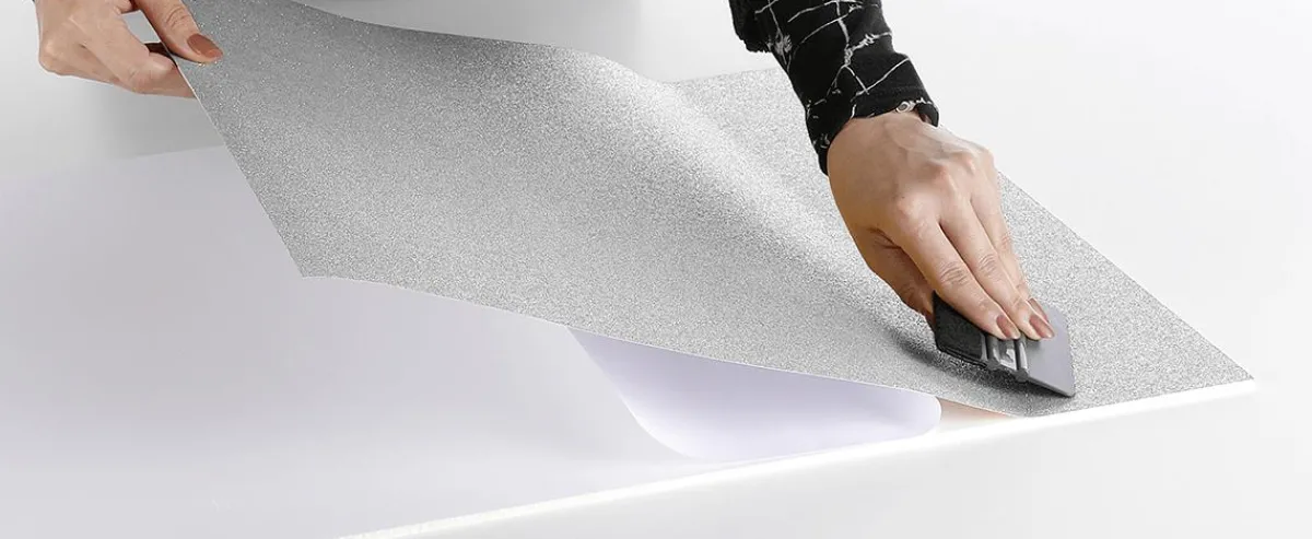 Hot DecoWoerner Glitzer-Folie Selbstklebend 50 Cm X 5 M Rolle silber