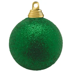 Outlet DecoWoerner Glitzer-Weihnachtskugeln In Aus Kunststoff grün