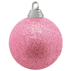 DecoWoerner Glitzer-Weihnachtskugeln In Aus Kunststoff rosa
