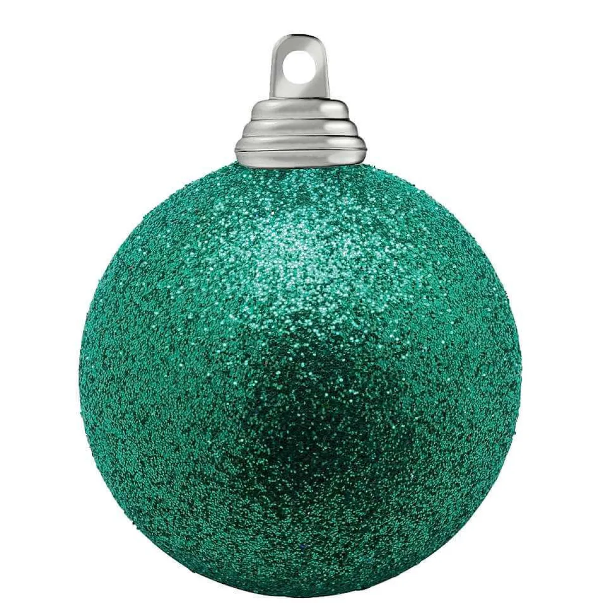 New DecoWoerner Glitzer-Weihnachtskugeln In Aqua Aus Kunststoff, 6 Cm Ø – 6 Stück grün
