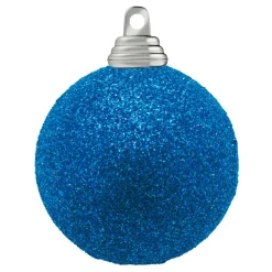 Clearance DecoWoerner Glitzer-Weihnachtskugeln In Aus Kunststoff blau