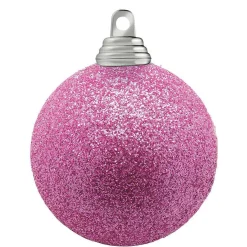 Hot DecoWoerner Glitzer-Weihnachtskugeln In Orchidee Aus Kunststoff, 6 Cm Ø – 6 Stück violett