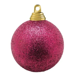 Hot DecoWoerner Glitzer-Weihnachtskugeln In Beeren Aus Kunststoff, 6 Cm Ø – 6 Stück rot
