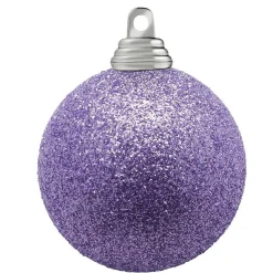 Hot DecoWoerner Glitzer-Weihnachtskugeln In Lavendel Aus Kunststoff, 6 Cm Ø – 6 Stück violett