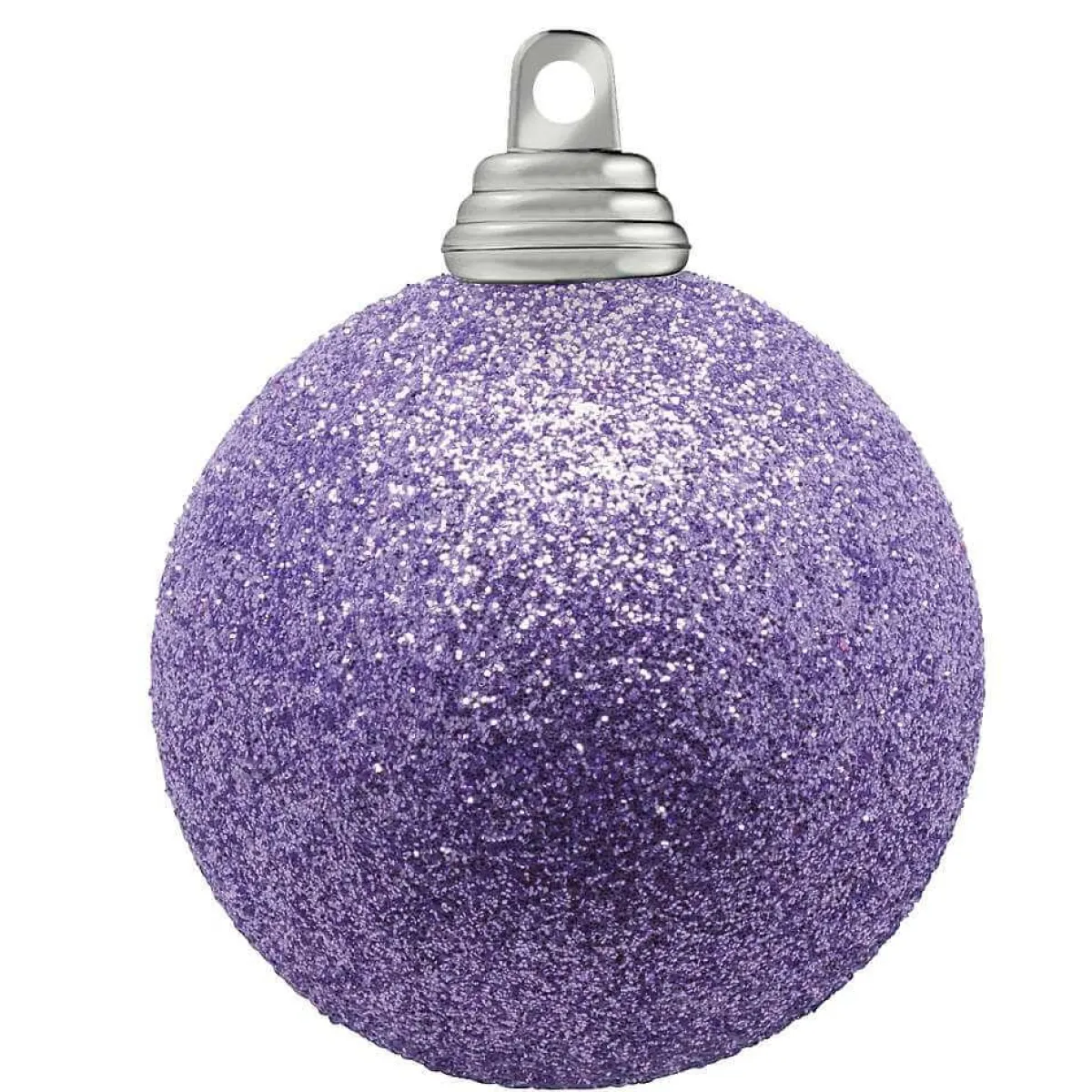 Hot DecoWoerner Glitzer-Weihnachtskugeln In Lavendel Aus Kunststoff, 6 Cm Ø – 6 Stück violett