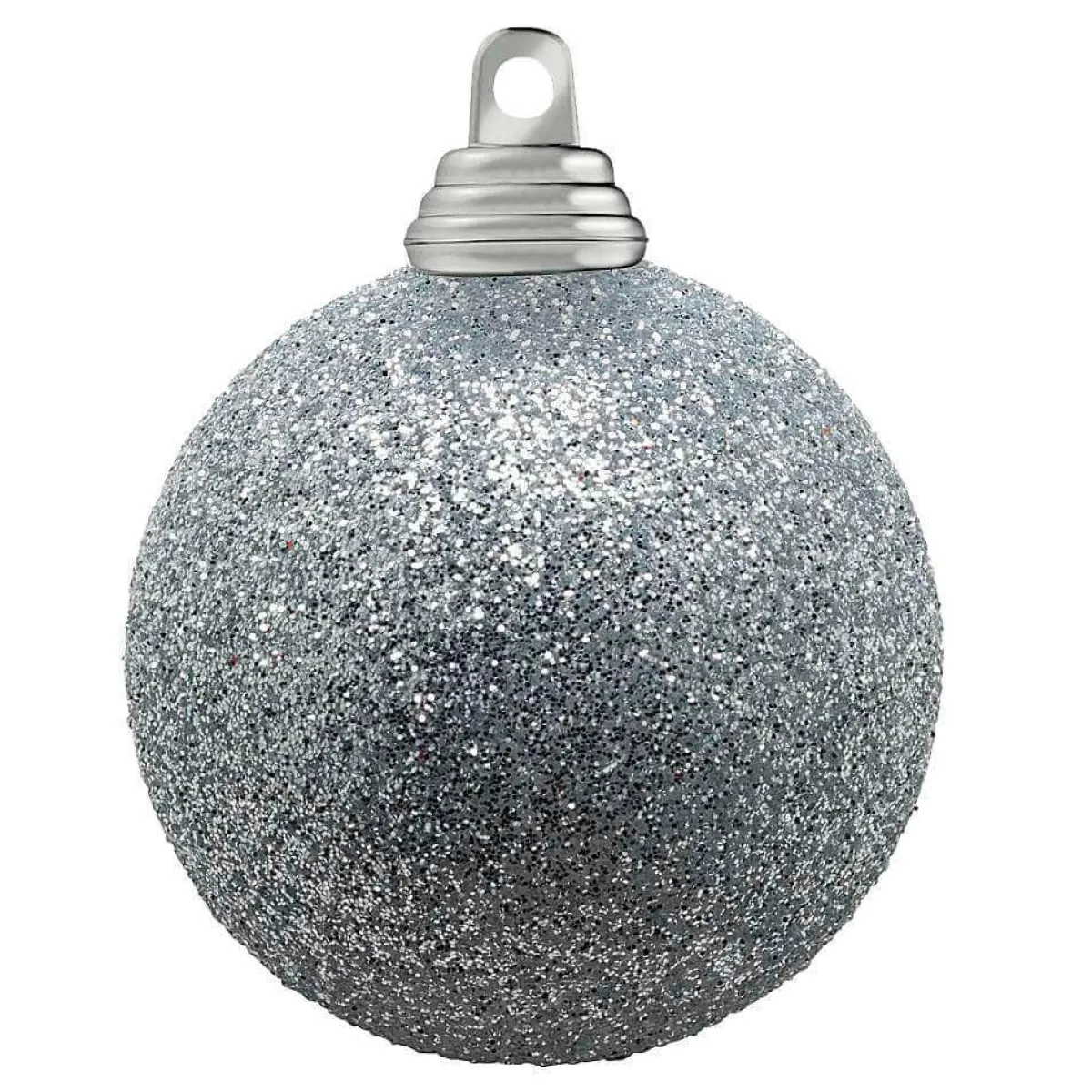 Sale DecoWoerner Glitzer-Weihnachtskugeln In Aus Kunststoff, 6 Cm Ø – 6 Stück silber