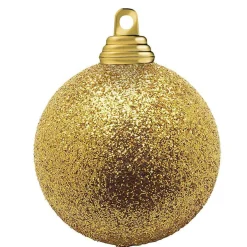 Online DecoWoerner Glitzer-Weihnachtskugeln In Dunkel Aus Kunststoff, 6 Cm Ø – 6 Stück gold