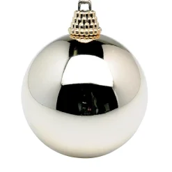 DecoWoerner Glänzende, Champagner Weihnachtskugeln Aus Kunststoff, 6 Cm Ø – 24 Stück gold
