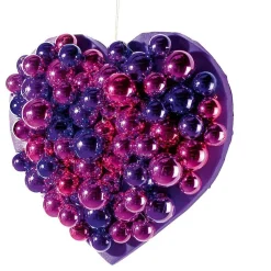 Clearance DecoWoerner Glänzende, Pinke Weihnachtskugeln Aus Plastik, 6 Cm Ø – 24 Stück rosa