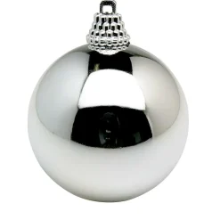 Clearance DecoWoerner Glänzende, ne Weihnachtskugeln Aus Plastik, 6 Cm Ø – 24 Stück silber