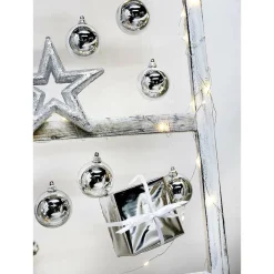 Clearance DecoWoerner Glänzende, ne Weihnachtskugeln Aus Plastik, 6 Cm Ø – 24 Stück silber
