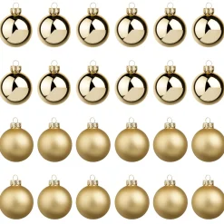 DecoWoerner ene Weihnachtskugeln Aus Glas 6 Cm Ø – 24 Stück gold
