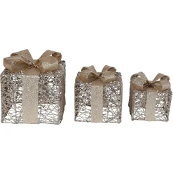 Clearance DecoWoerner enes, Geschenkboxen Set Aus Metall gold