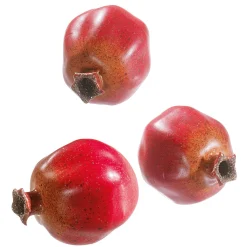 New DecoWoerner Granatapfel Lebensmittel-Attrappe, 3 Stück rot