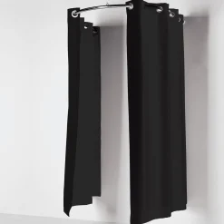 Best DecoWoerner Halbkreis-Kabinen-Vorhang, 200 Cm Lang, schwarz