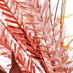 Clearance DecoWoerner Herbstlicher XXL Deko-Türkranz Lampenputzergras-Mix Mit em Eukalyptus 70 Cm Ø rot
