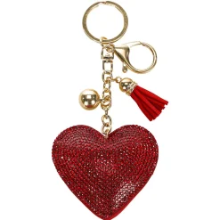 Discount DecoWoerner Herz Schlüsselanhänger Mit Öse Und Karabiner Pack á 12 Stück rot