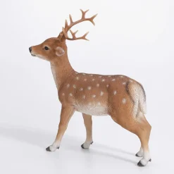 DecoWoerner Hirsch-Dekofigur Aus Polyresin 23 Cm braun
