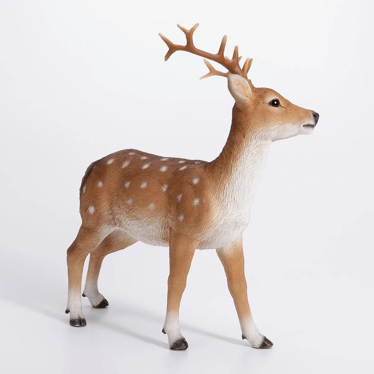 DecoWoerner Hirsch-Dekofigur Aus Polyresin 23 Cm braun