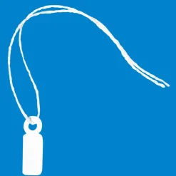 Discount DecoWoerner Hänge-Etikett Mit Faden, 18 X 29 Mm weiß