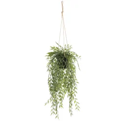 Clearance DecoWoerner Hängende Bambus Ampel-Kunstpflanze 50 Cm grün