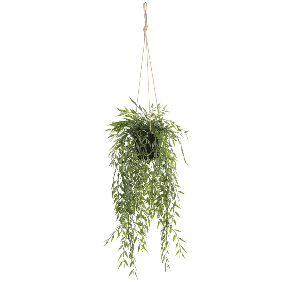 Clearance DecoWoerner Hängende Bambus Ampel-Kunstpflanze 50 Cm grün