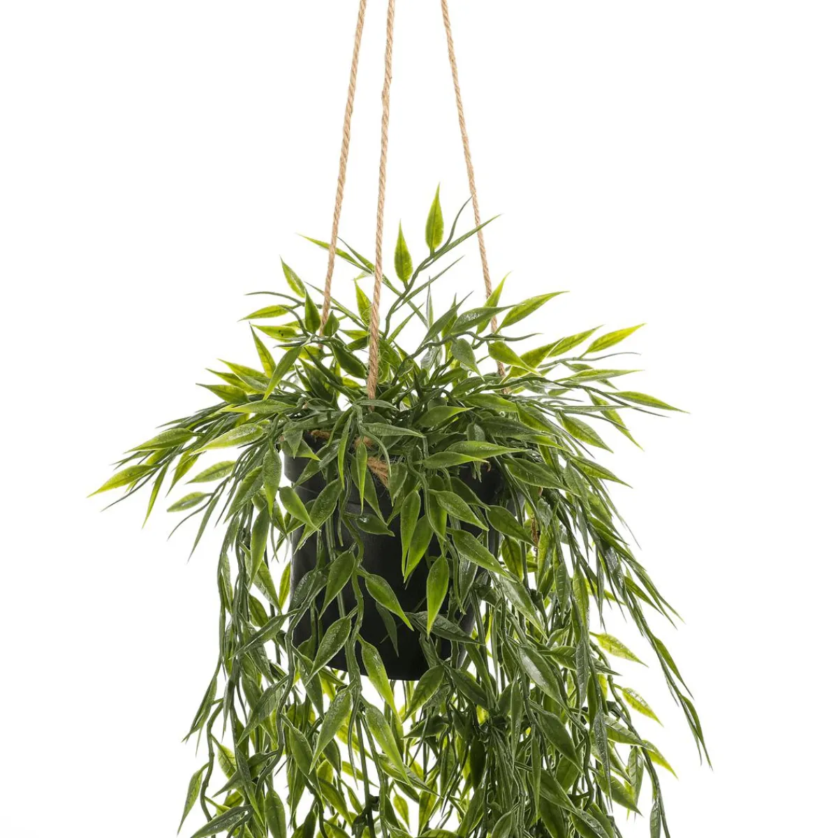 Clearance DecoWoerner Hängende Bambus Ampel-Kunstpflanze 50 Cm grün