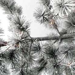 New DecoWoerner Hängender, Künstlicher Weihnachtsbaum Kiefer Mit Beeisten Nadeln Und LED 300 Cm weiß