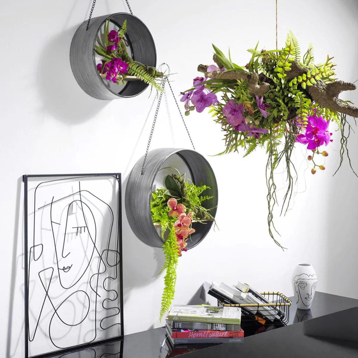 Discount DecoWoerner Hängeregal Metall 35 Cm Ø silber