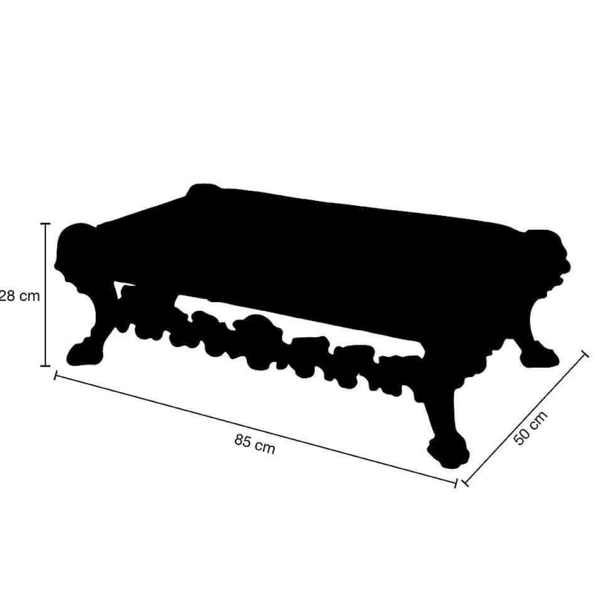 Clearance DecoWoerner Hocker 85 Cm Lang