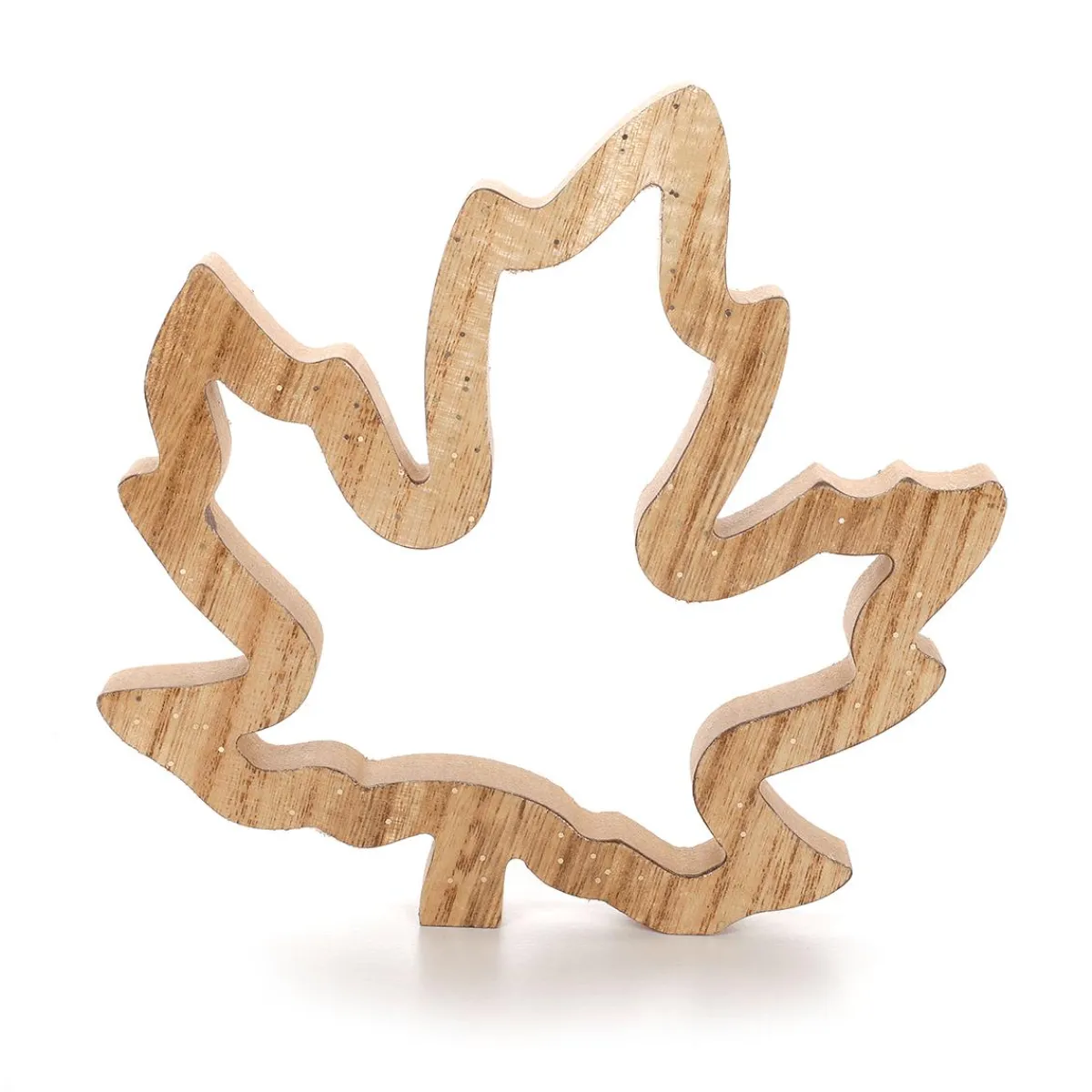 Hot DecoWoerner Holz Deko Ahornblätter-Silhouetten Set 2 Stück Braun 17 X 16,5 X 1,8 Cm Naturholz