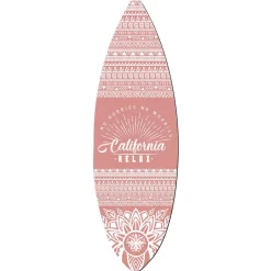 New DecoWoerner Holz Deko Surfbrett In Boho Stil, , 160 Cm rosa
