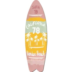 DecoWoerner Holz Deko Surfbrett Rosa Orange Grün 130 Cm mehrfarbig