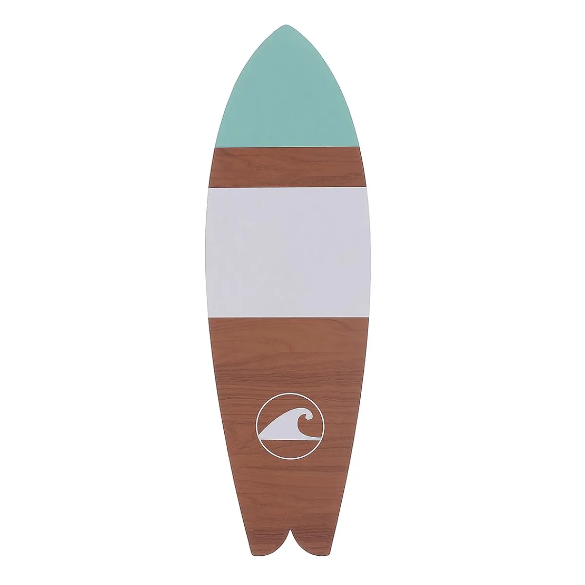 New DecoWoerner Holzdisplay "Surfboard" 130 X 40 Cm mehrfarbig