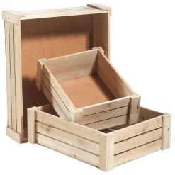 Sale DecoWoerner Holzkisten-Satz, Natur braun