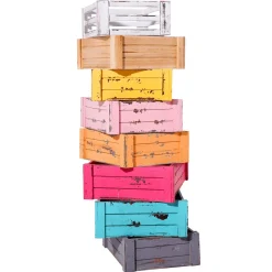 Sale DecoWoerner Holzkisten-Satz, Natur braun