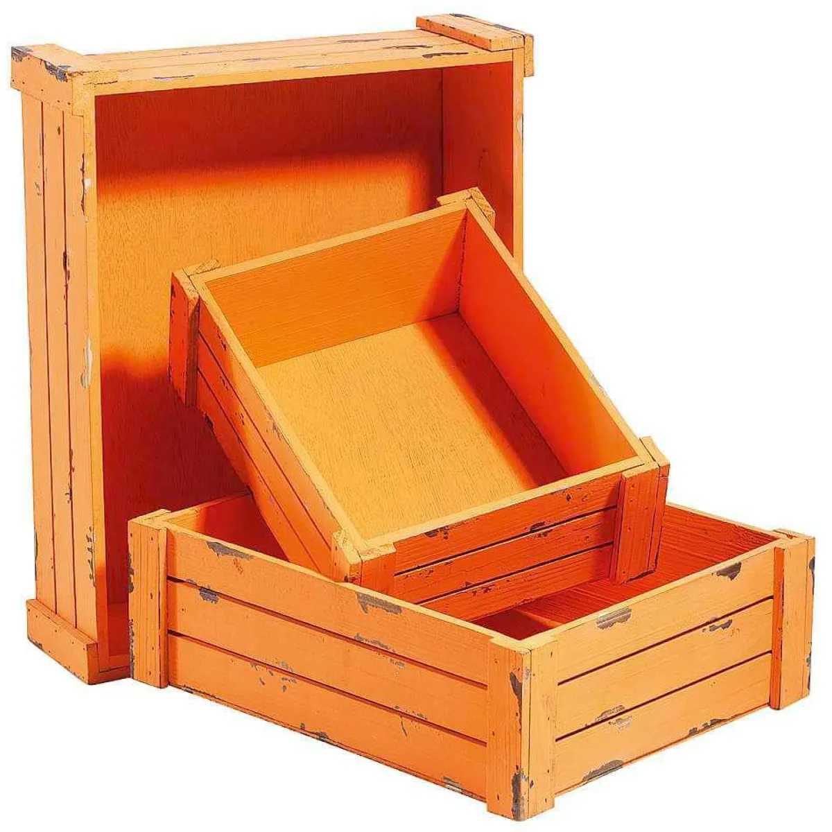 Hot DecoWoerner Holzkisten-Satz, orange