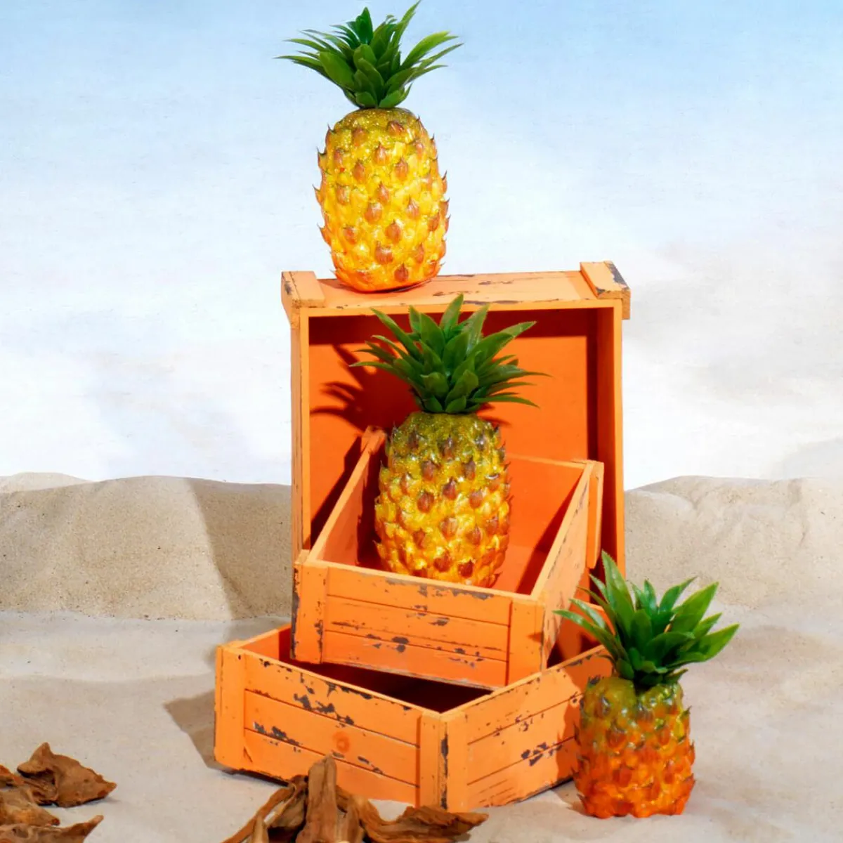 Hot DecoWoerner Holzkisten-Satz, orange