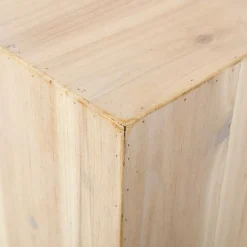 New DecoWoerner Holz-Minisäulen Set Natur Beige