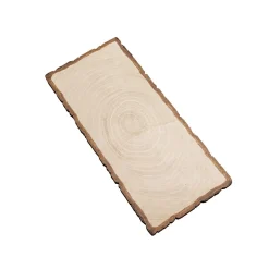 Clearance DecoWoerner Holzscheibendisplay Bedruckt 18 X 40 Cm braun