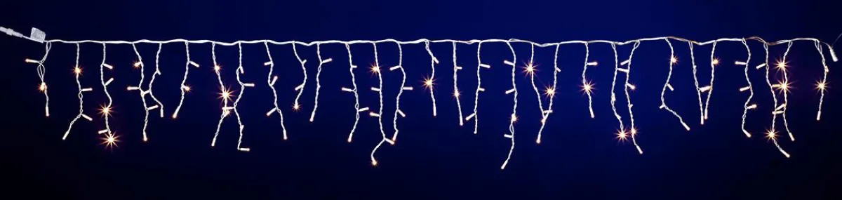 Best DecoWoerner Icicle-Light Lichterkette 300 X 100cm IP44 Weiß