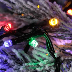 Hot DecoWoerner 3in1 Lichterkette: Bunt, Warm Gelb Oder Im Wechsel Blinkende LED Lichterkette Mit Timer, Für Außen, 16 M mehrfarbig