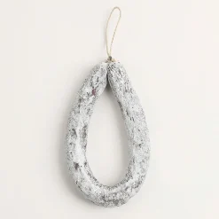 DecoWoerner Italienischer Salami Ring Lebensmittel-Attrappe 23 Cm weiß