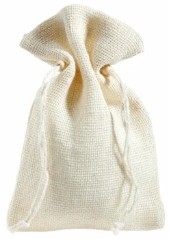 Sale DecoWoerner Jutesäckchen, 22 Cm, Creme 10 Stück weiß