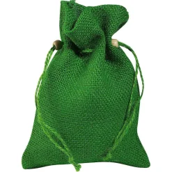 Hot DecoWoerner Jutesäckchen, 18 Cm, 10 Stück grün