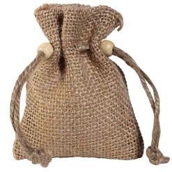 Clearance DecoWoerner Jutesäckchen, 10 Cm, Natur 10 Stück braun