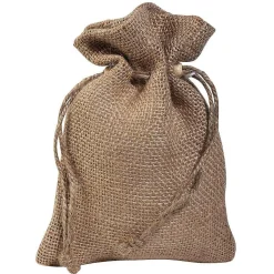 Best DecoWoerner Jutesäckchen, 18 Cm, Natur 10 Stück braun